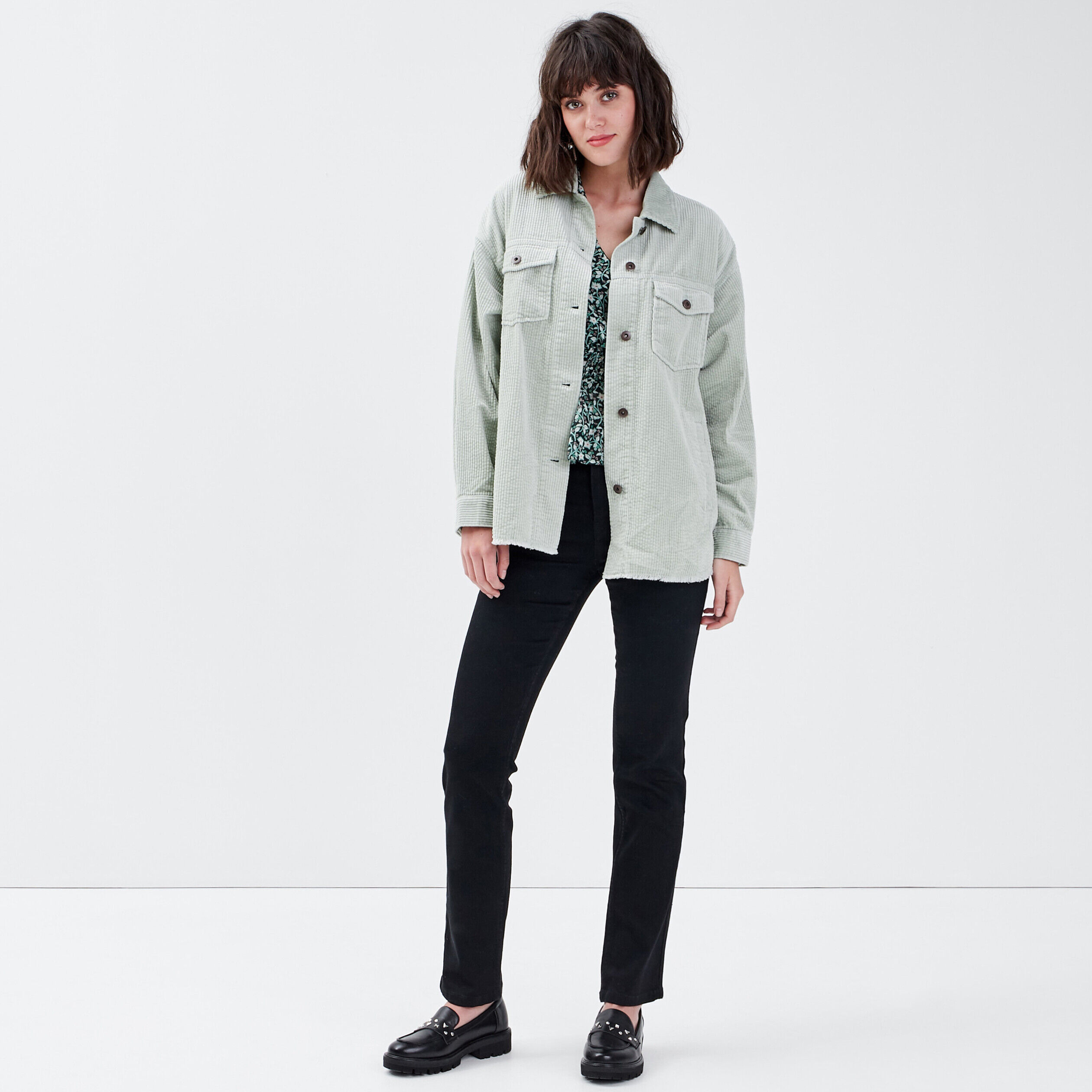 Blouse manches 3/4 noir femme | Cache Cache