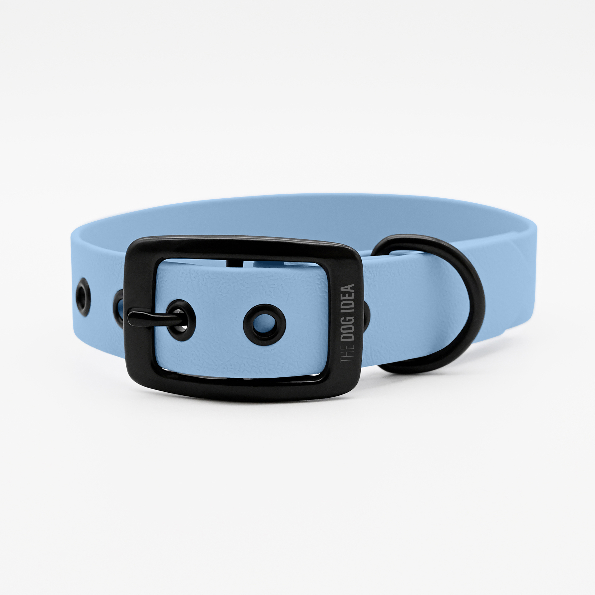 THE DOG IDEA Hundehalsbänder THE DOG IDEA Biothane Halsband Hellblau Schwarz M