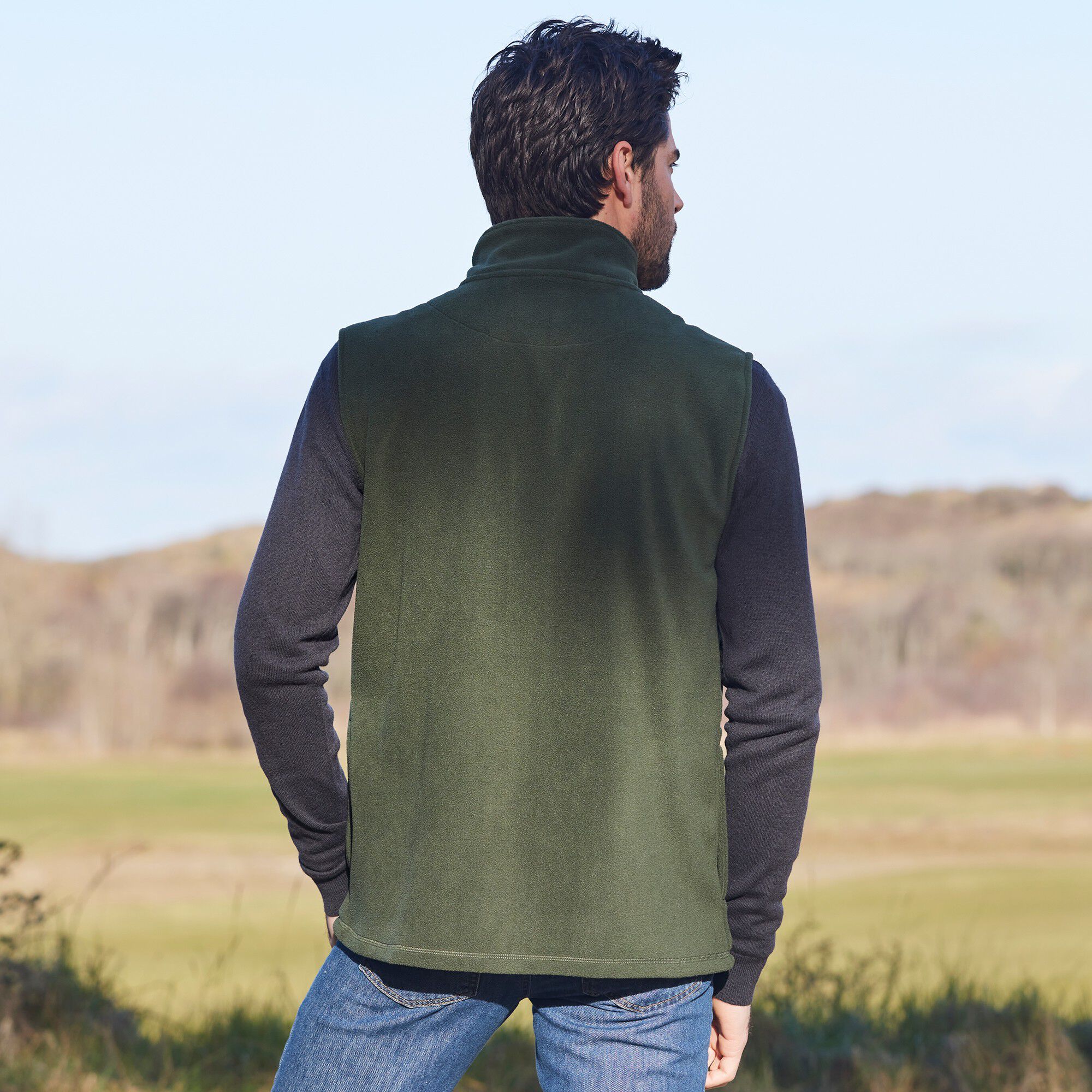 Blouson zippé maille micropolaire sans manches