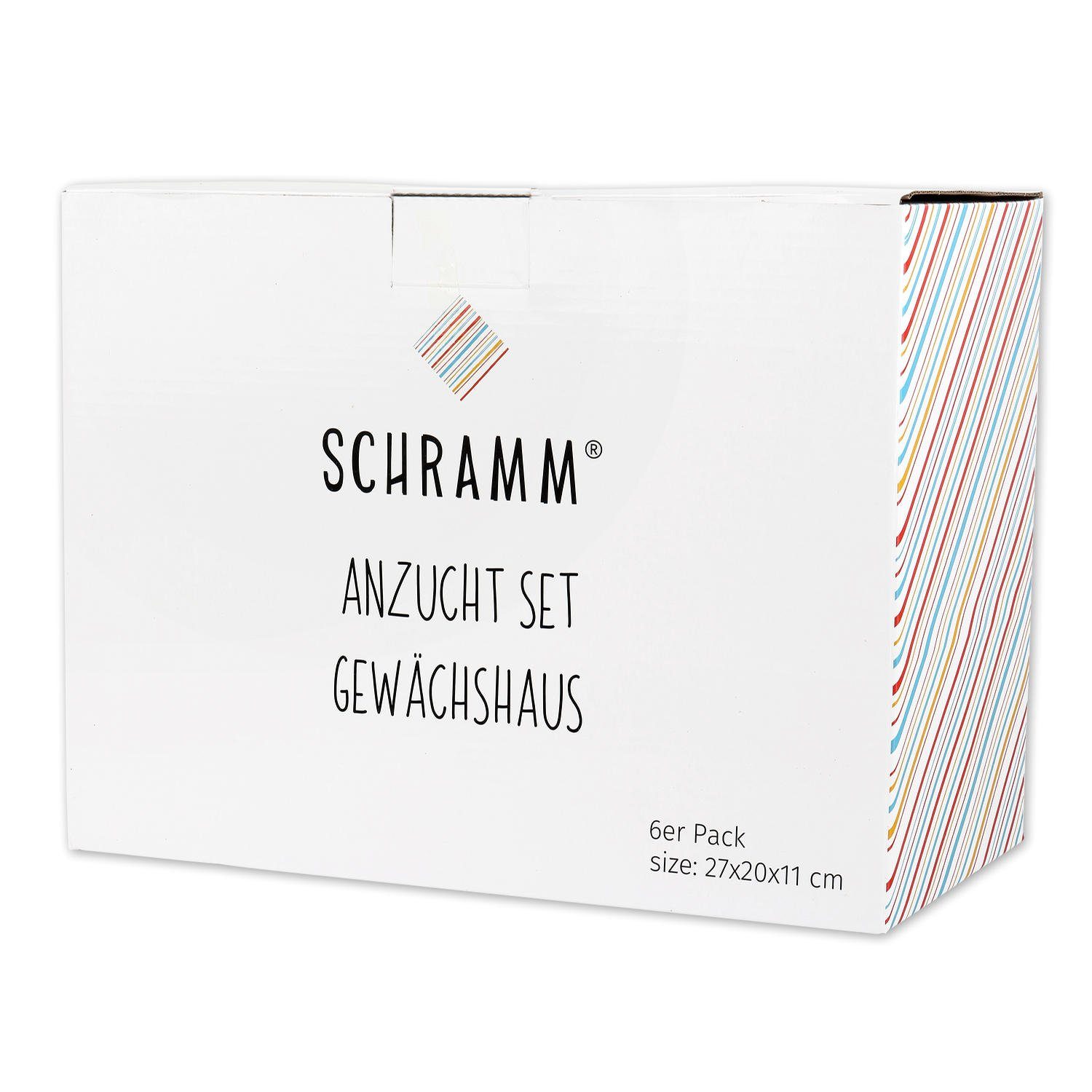 Schramm Frühbeet Schramm® 6 Stück Anzucht Set Gewächshaus Anzucht Schale Töpfe Zimmergewächshaus 27 x 19 x 11 cm für 144 Anzuchttöpfe Anzuchtset Mini-Gewächshaus