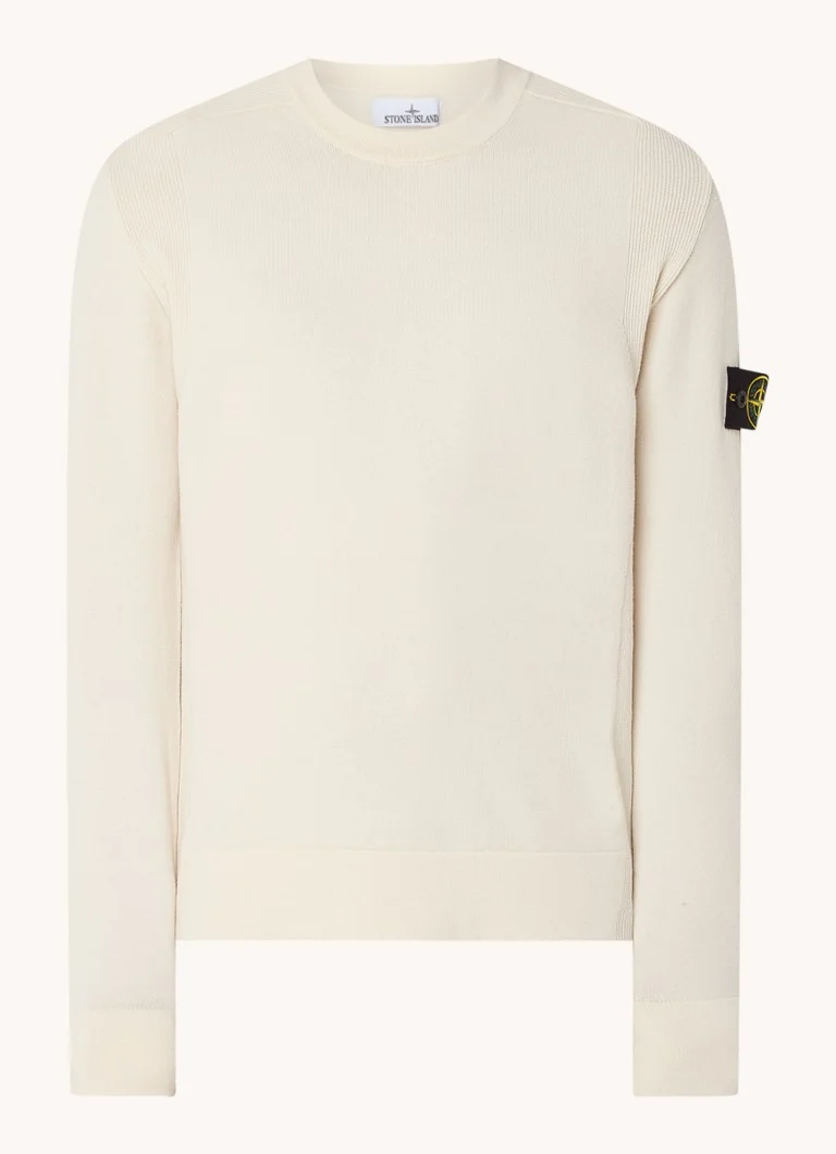Πουλόβερ Stone Island 81155 από λεπτό πλεκτό μαλλί με όρθιο γιακά