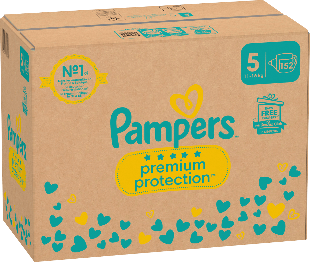 Windeln Premium Protection Gr.5 Junior (11-16 kg) Monatsbox, 152 St