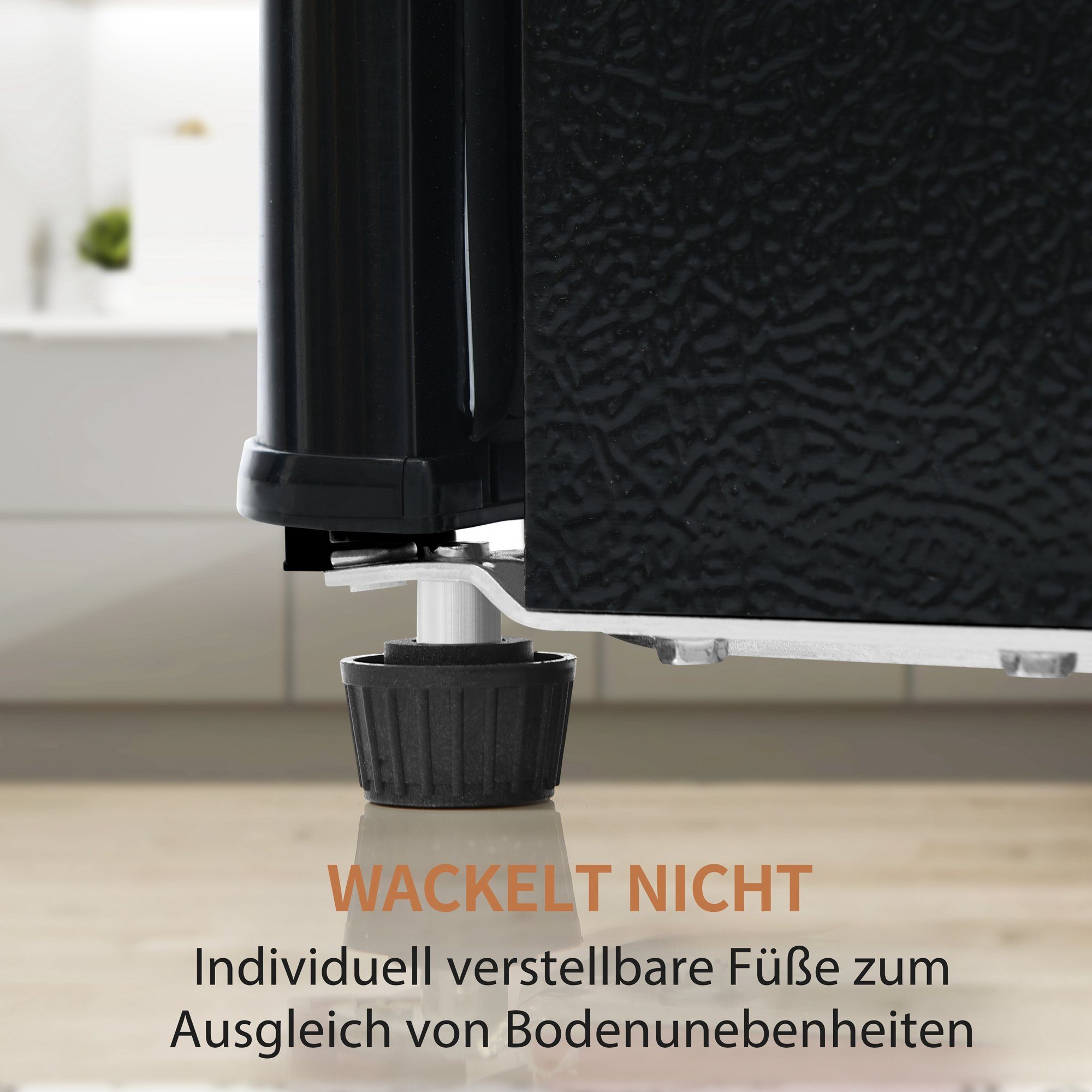 Ulife Kühl-/Gefrierkombination BCD-102, 105.5 cm hoch, 45.5 cm breit, höhenverstellbare Füße, Gefrierfach 28L, Kühlfach 64L, -27° ∽ 13°
