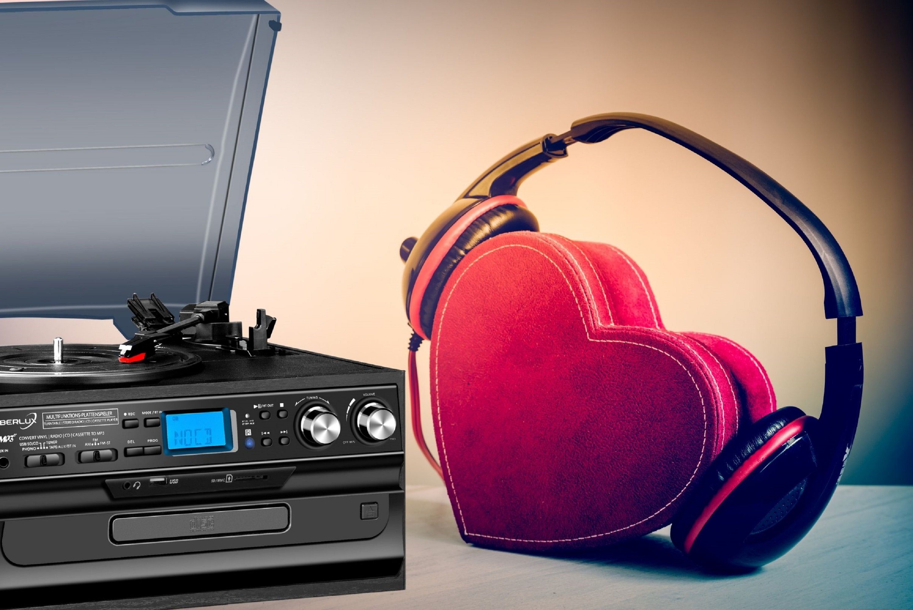 Cyberlux CL-3040B Multifunktionsspieler (Riemenantrieb, CD, Kassette, Bluetooth, Aufnahmefunktion, USB)