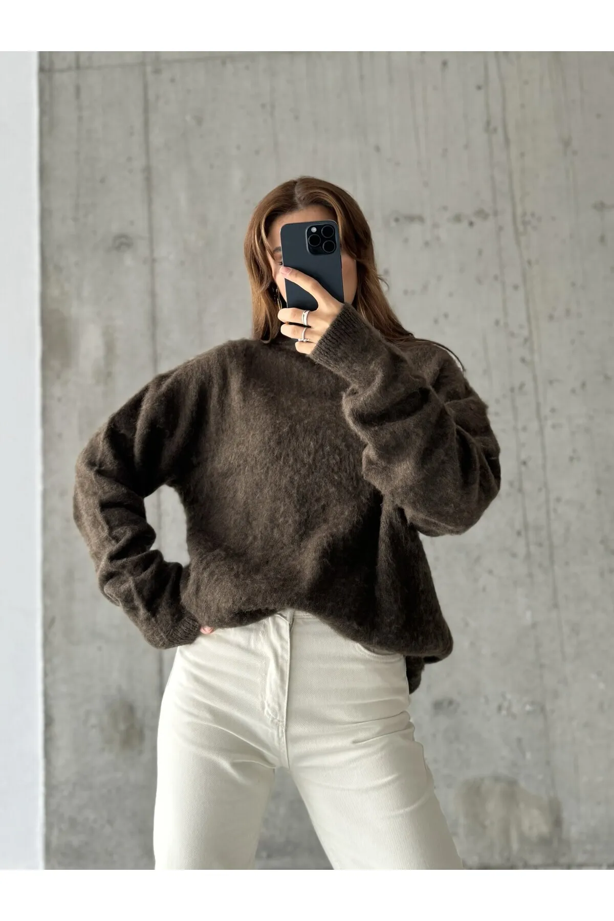 Laluvia  Pullover - Braun - Relaxed Fit