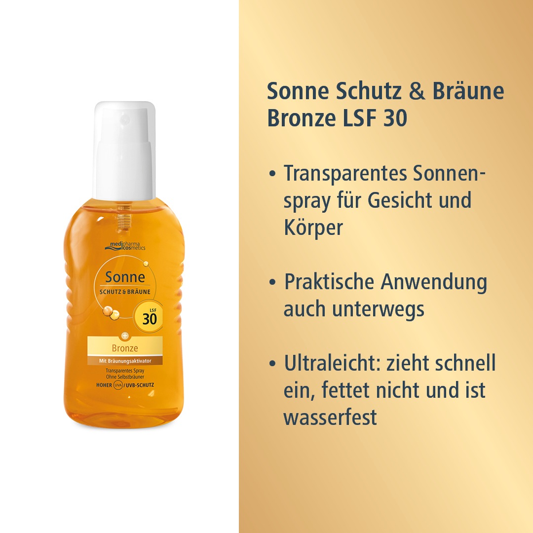 SONNE SCHUTZ & Bräune Spray bronze LSF 30