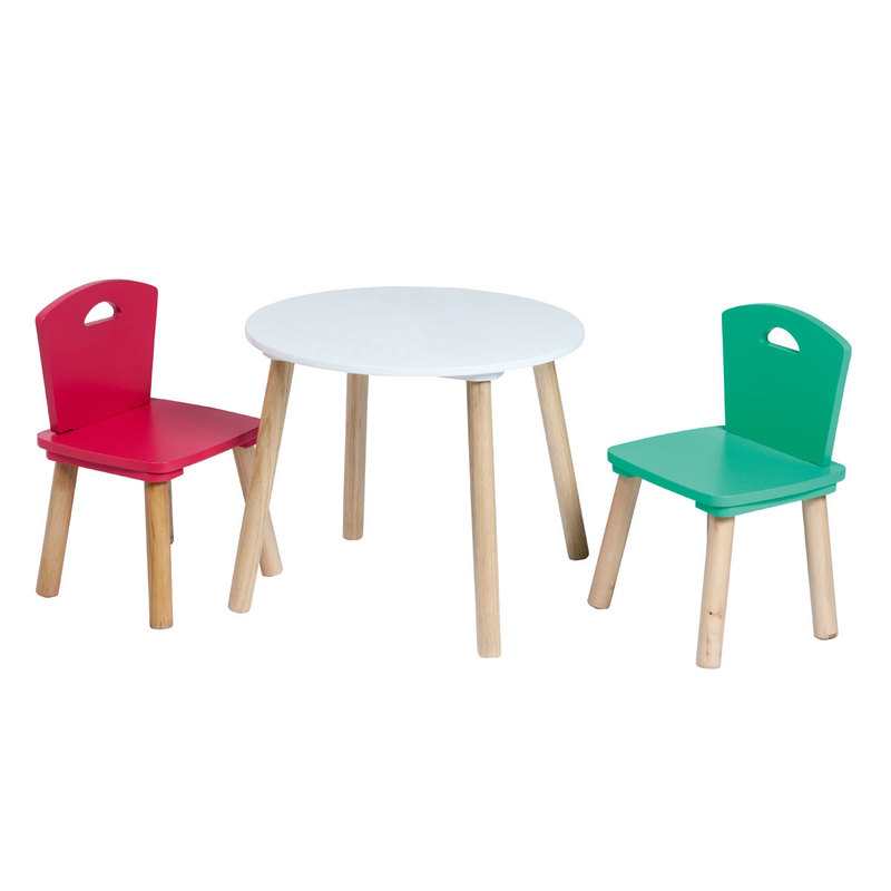 Table ronde naturel/blanc Oxybul