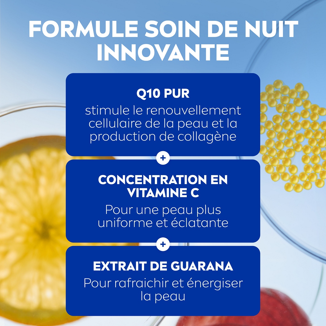 NIVEA Nachtcreme fürs Gesicht – Anti-Falten, Strahlender Teint, Vitamin C