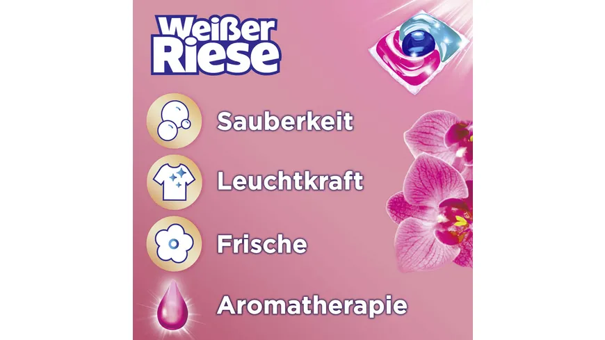 Weißer Riese Colorwaschmittel Color Trio-Caps Floral Sensation Orchidee 216 g