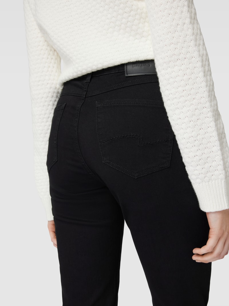 Jeans mit Eingrifftaschen Modell 'Dolly' in schwarz