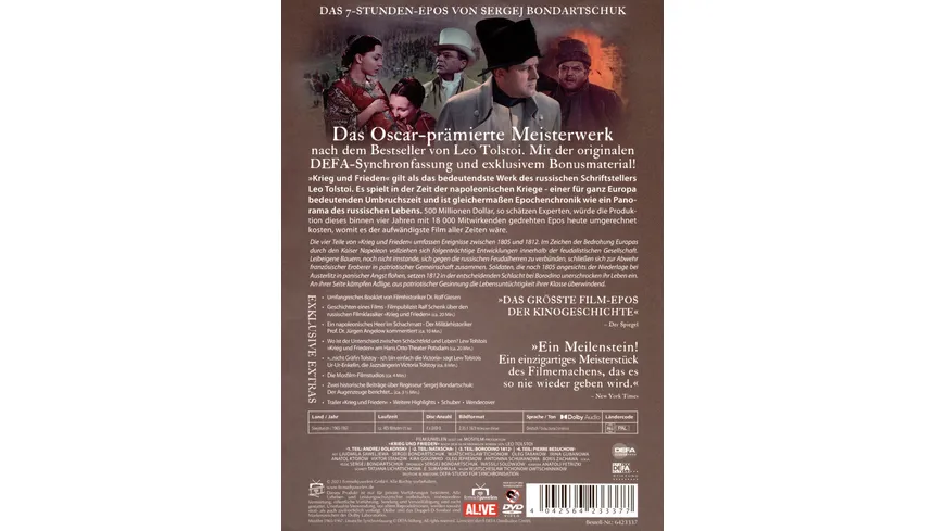 Krieg und Frieden 1-4 (DEFA Filmjuwelen)  [4 DVDs]