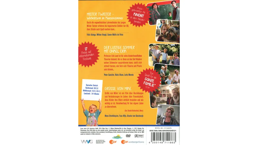 Prämierte Kinderfilme - Mister Twister-Wirbelsturm im Klassenzimmer/Der lustige Sommer mit Onkel Erik/Grüsse von Mike  [3 DVDs]