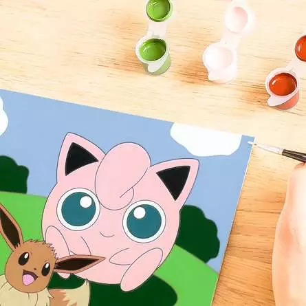 CreArt Pokémon Abenteuer - Malen nach Zahlen für Kinder ab 7 Jahren