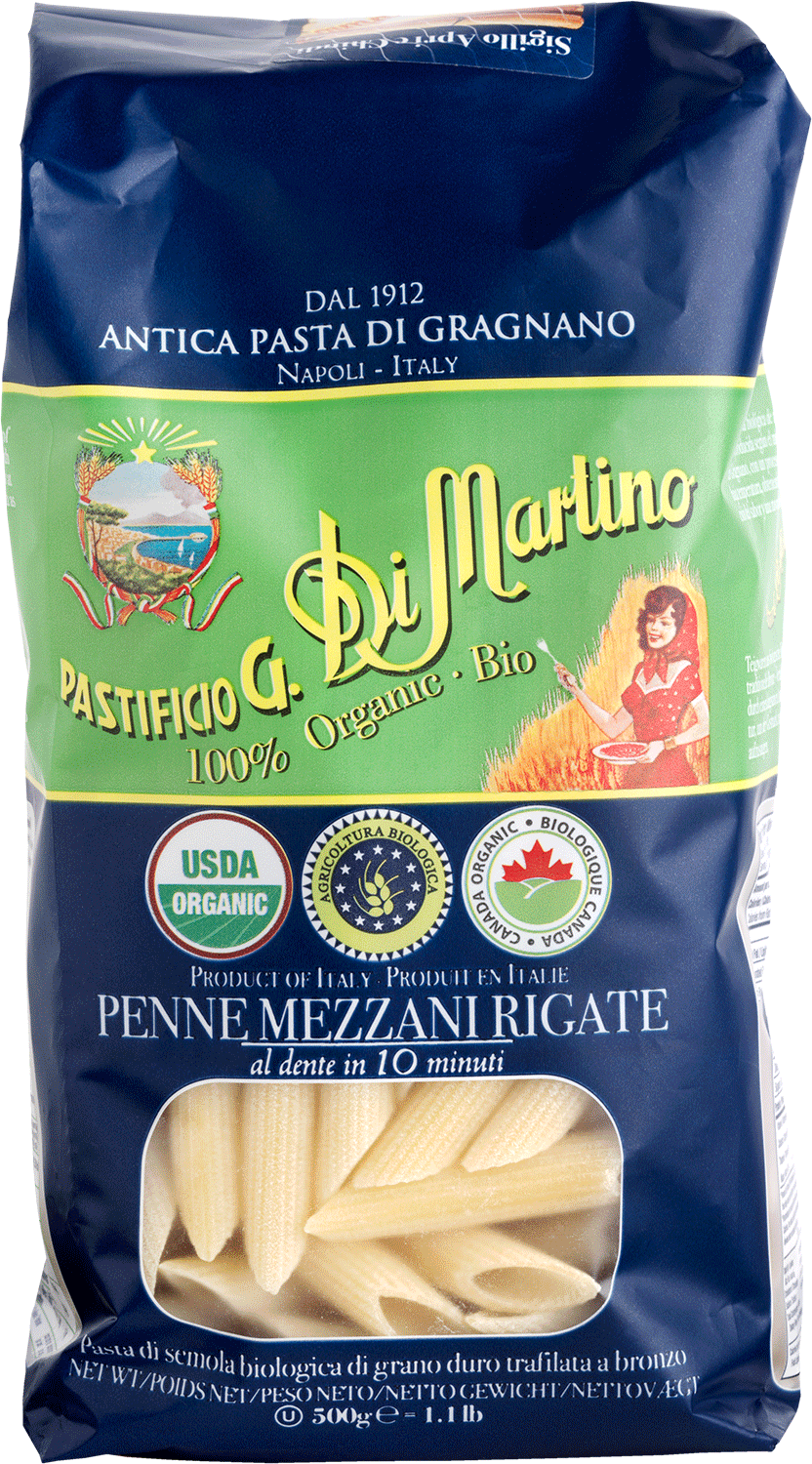 Pastificio Di Martino Gaetano Penne Mezzani Rigate, Bio