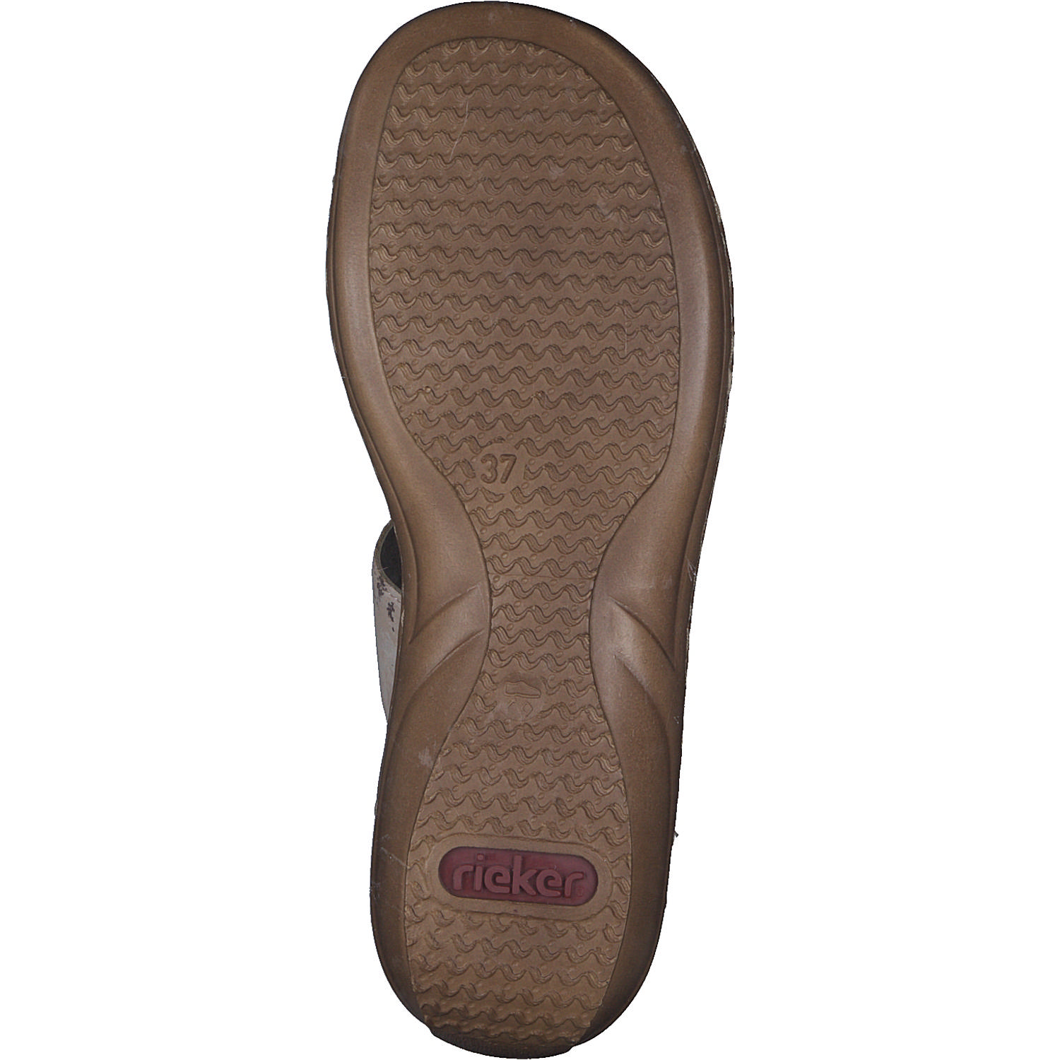 Rieker 608M6, Plateau-Pantoletten, Damen, beige