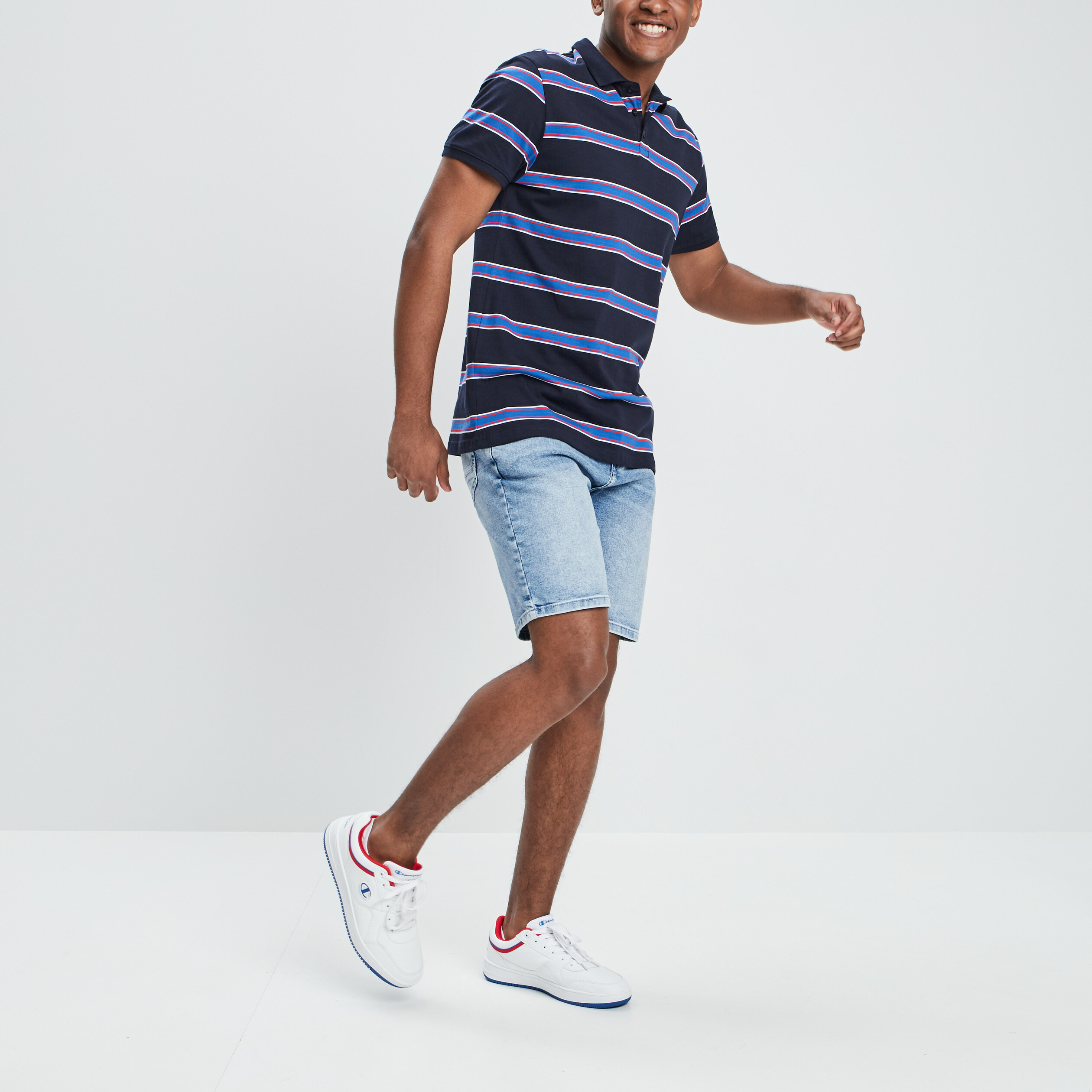 Bermuda regular denim bleach homme | La Halle