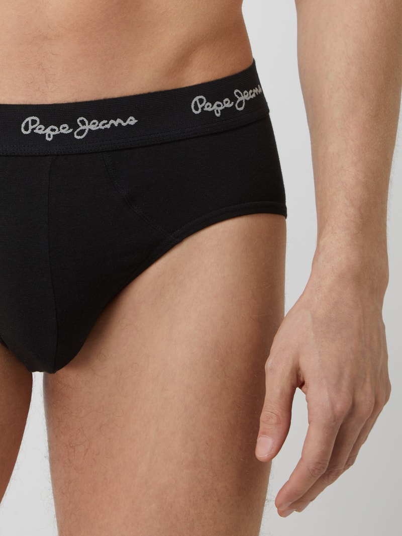Slip im 3er-Pack in mittelgrau meliert