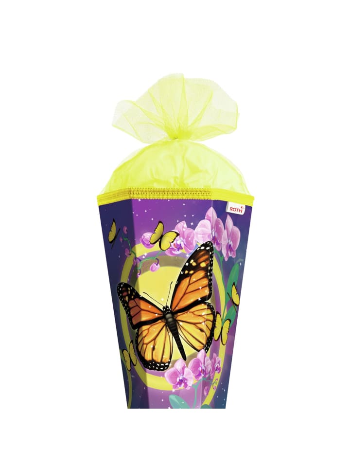 ROTH Schultüte groß Schmetterling 85 cm in Bunt günstig kaufen onesize