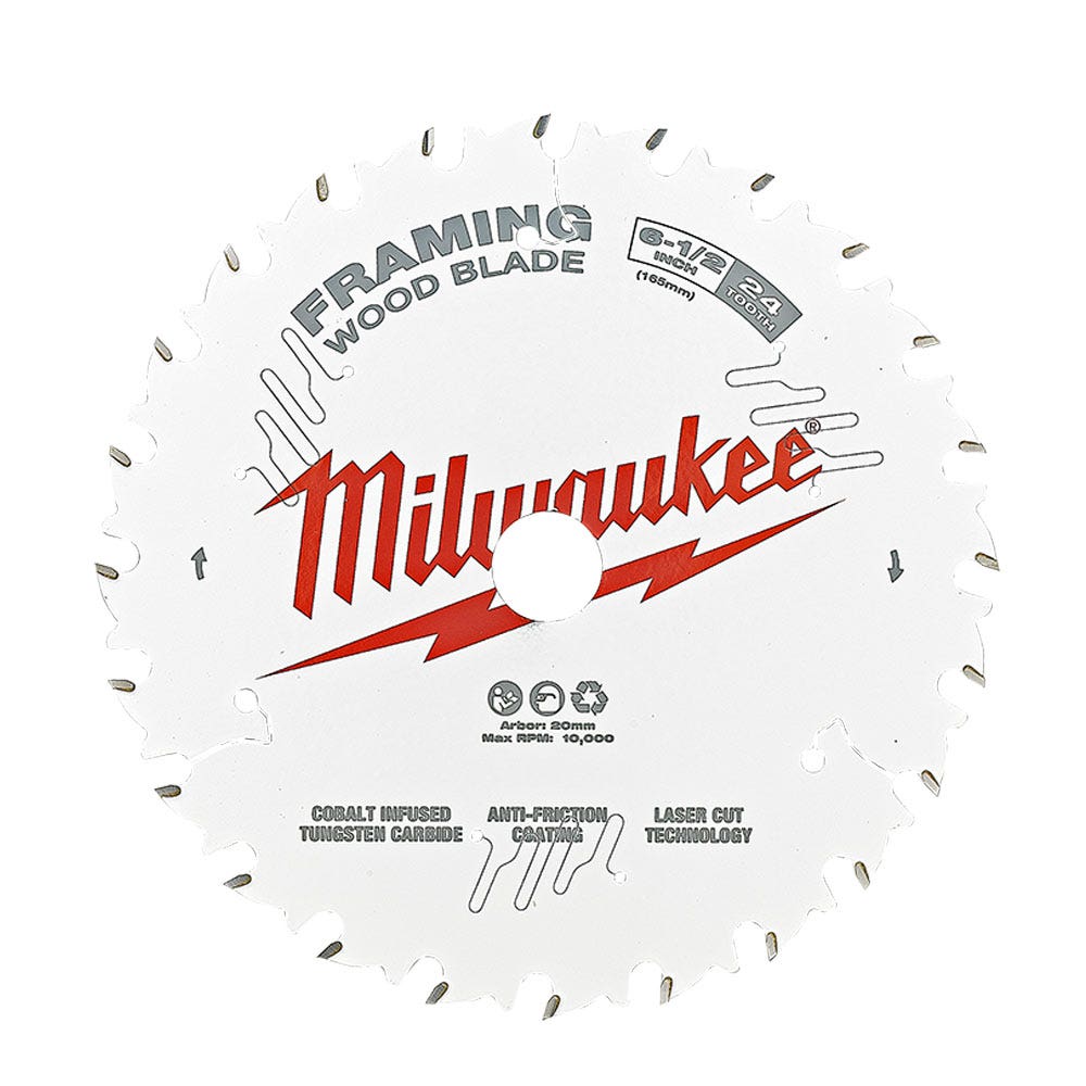Lâmina de serra circular Milwaukee de 165 mm (6 1/2