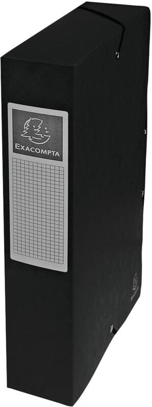 Exacompta Archivboxen 50601E DIN A4 Schwarz Beschichteter Manila Karton 25 x 33 cm 8 Stück
