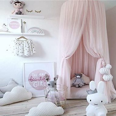 GelldG Moskitonetz Betthimmel Baldachin Babybett Polyester Gewebe Romantischer Baldachin