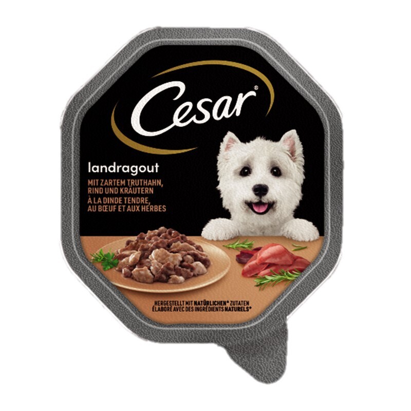 Cesar Hundenassfutter Cesar Landragout 14x150g Truthahn, Rind und Kräutern