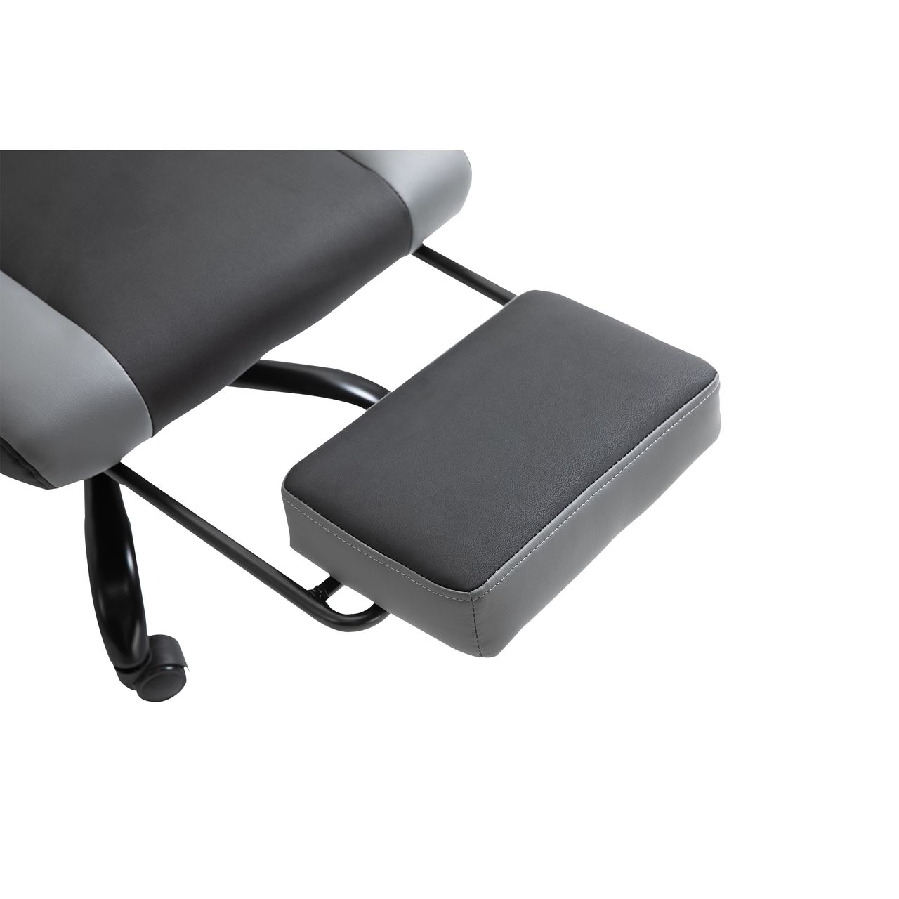 Vinsetto Ergonomischer Gaming Stuhl Bürostuhl Schreibtischstuhl, Drehstuhl Höhenverstellbar, Verstellbares Massage Lendenkissen mit Fußstützen Schwarz 62x52x128 cm