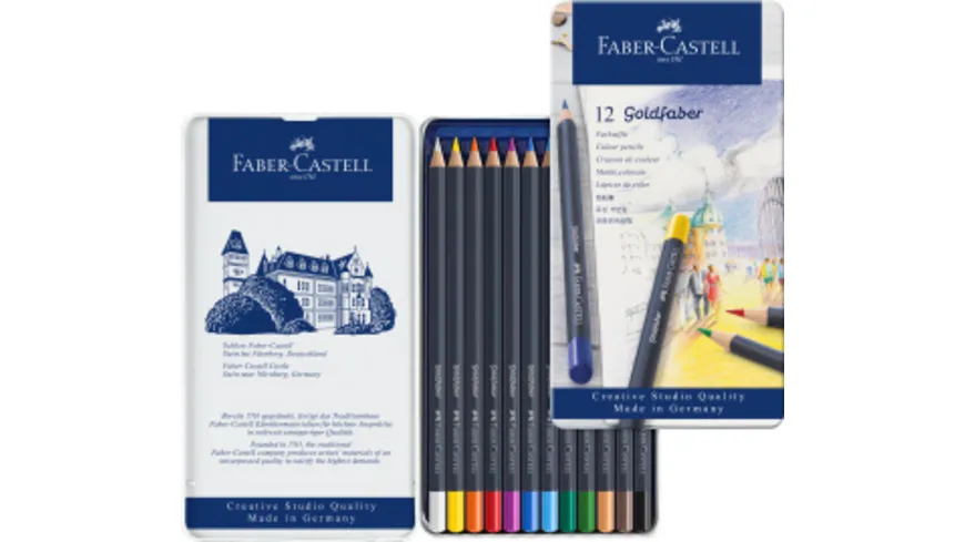 FABER-CASTELL  Farbstift Goldfaber 12-Metalletui