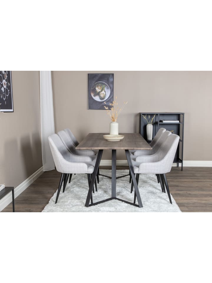 ebuy24 Essgruppe Marina 19 (7-teilig) Hellgrau 90 x 180 cm günstig kaufen onesize
