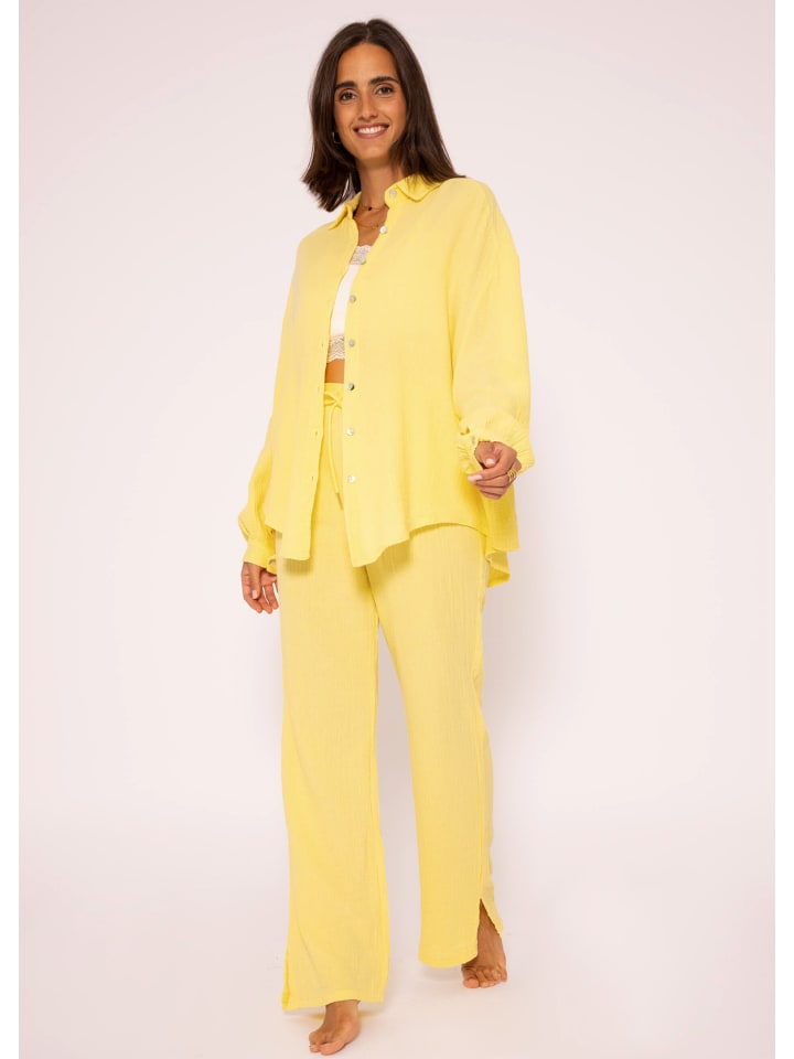 SASSYCLASSY Musselin Hose in gelb günstig kaufen