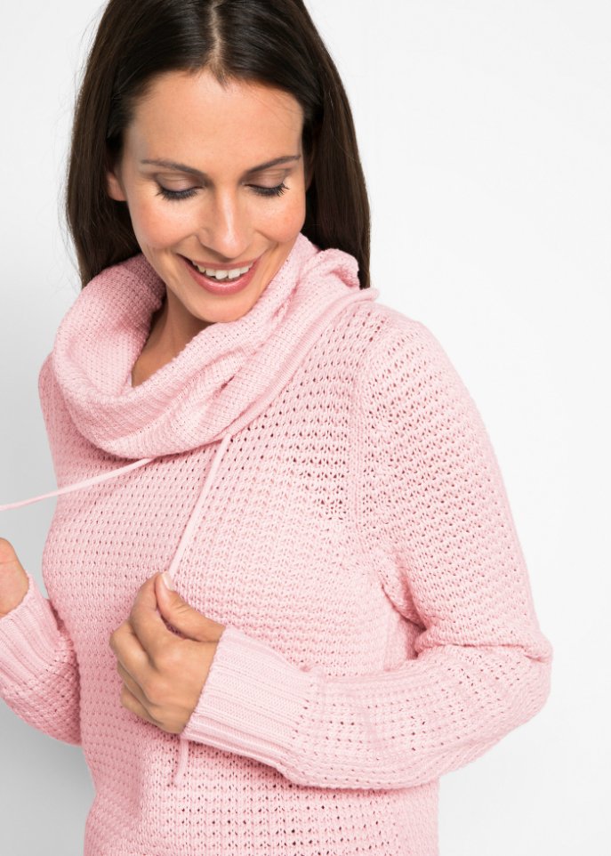 Rollkragenpullover mit Kordeln