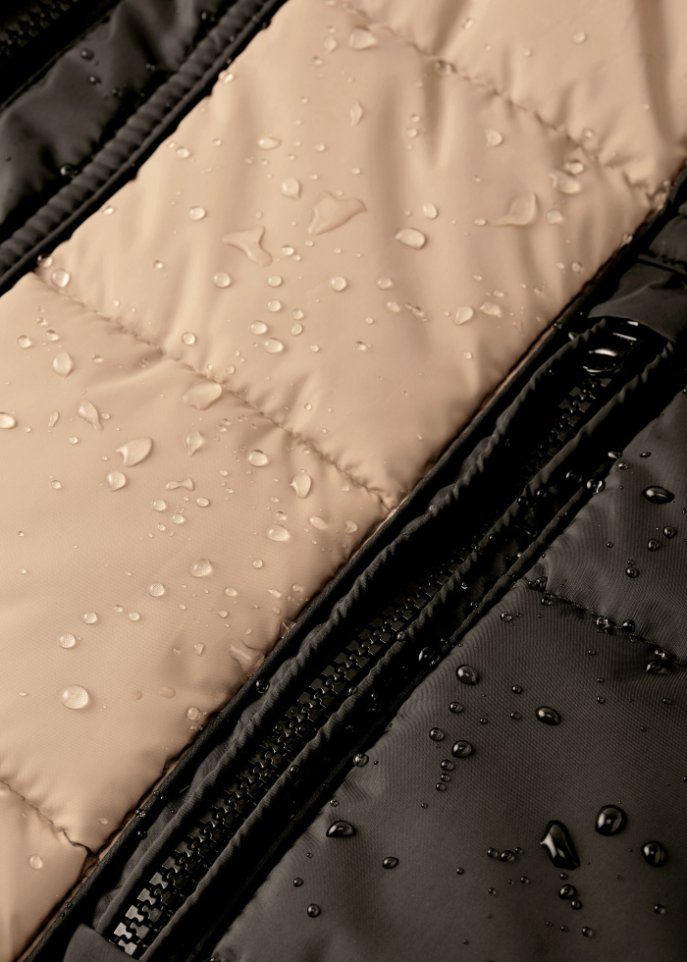 Outdoor-Kurzmantel mit Fellimitat