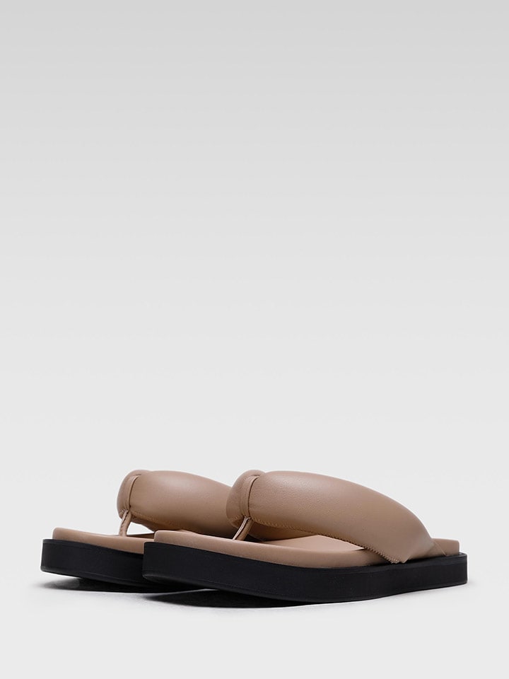 Gino Rossi Leder-Zehentrenner in Beige günstig kaufen