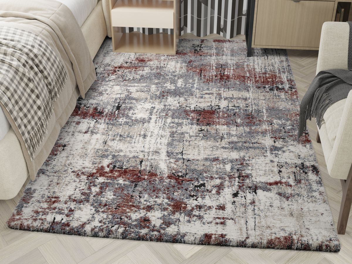 Interliving Webteppich L-8800 Creme rot 65 x 130cm