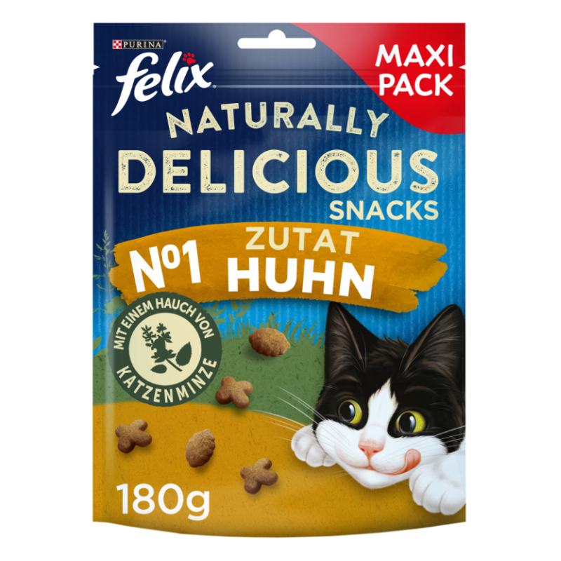 Felix Snacks Felix Naturally Delicious 6x180g Huhn mit Katzenminze