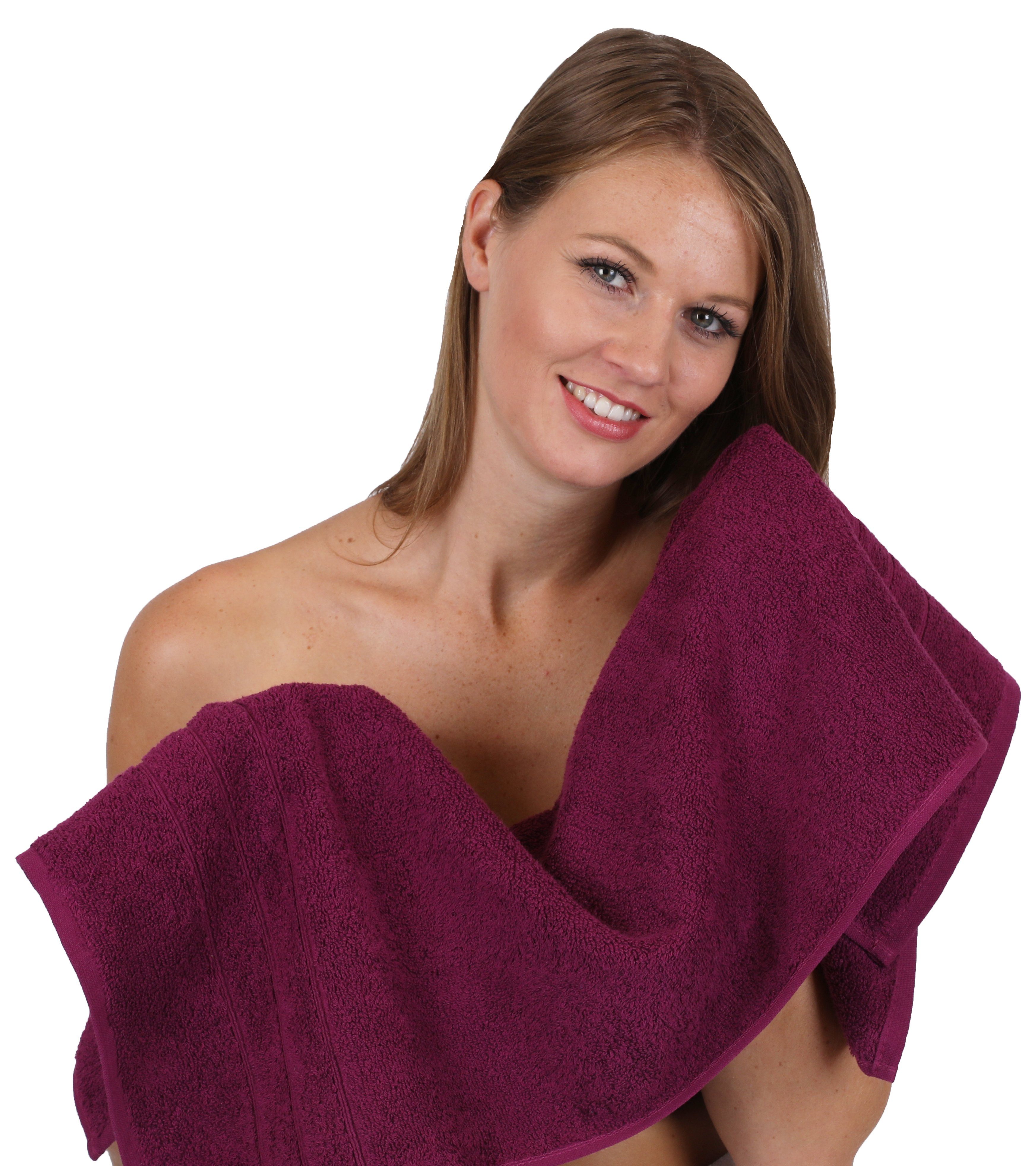 Betz Handtuch Set 8-TLG Handtuch-Set Deluxe 100% Baumwolle 2 Badetücher 2 Duschtücher 2 Handtücher 2 Seiftücher, 100% Baumwolle, (8-tlg)