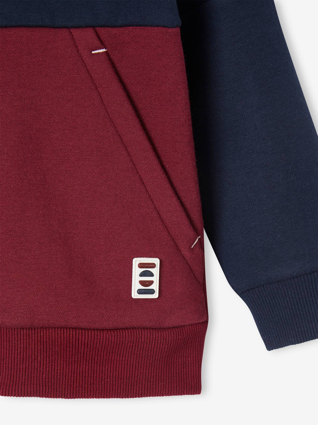 Vertbaudet Jungen Kapuzensweatjacke Oeko-Tex - bordeaux