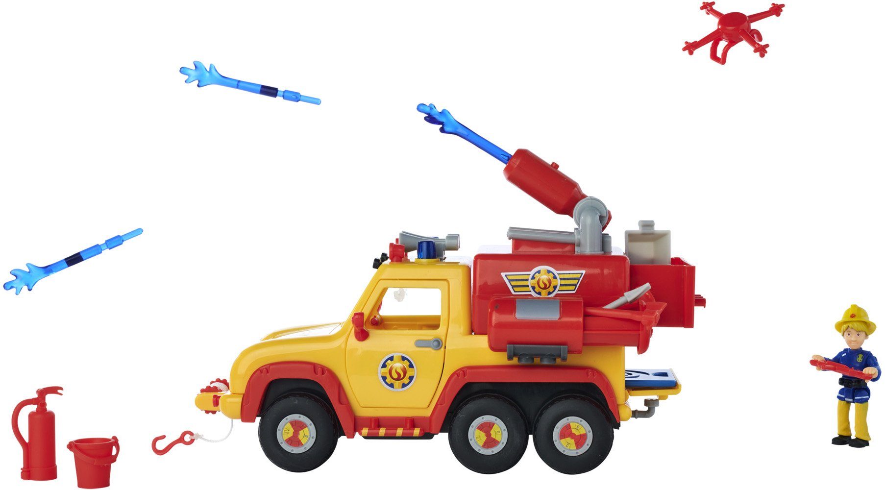 SIMBA Spielzeug-Feuerwehr Feuerwehrmann Sam, Venus 2.0, mit Sound- und Lichteffekten