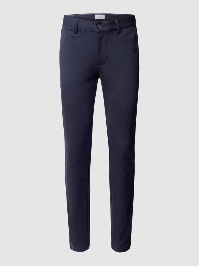 Chino mit Stretch-Anteil in dunkelblau
