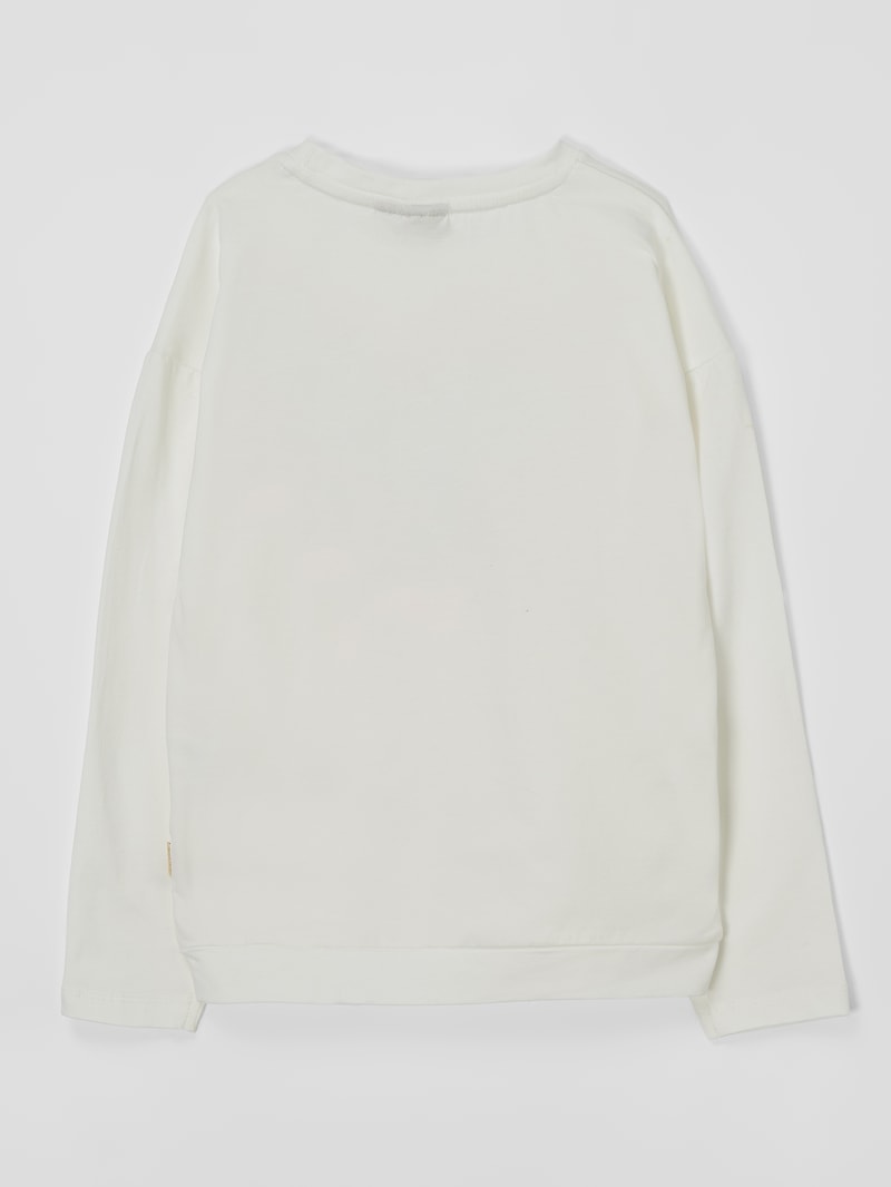 Longsleeve mit Print in offwhite