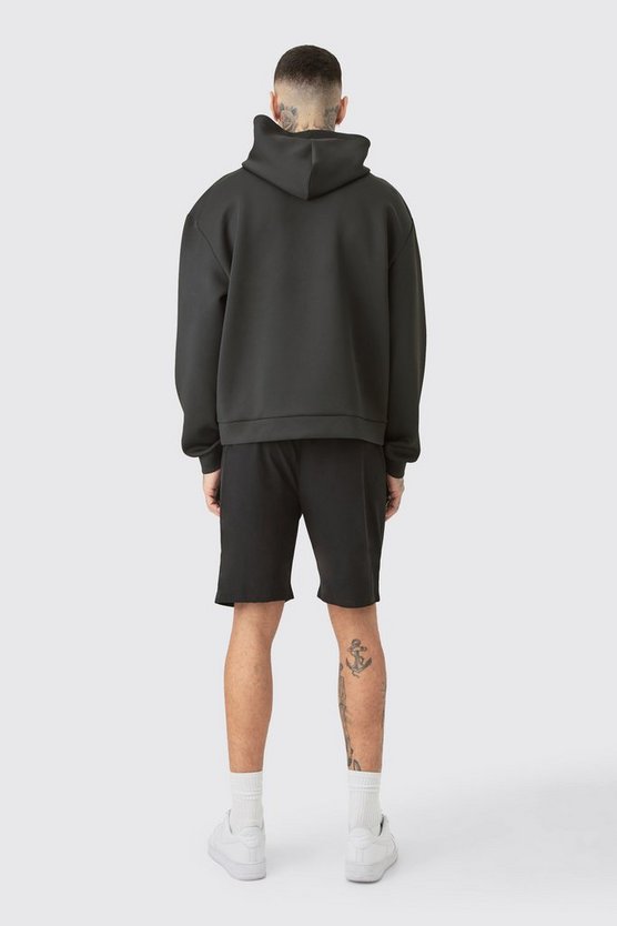 Tall lockere elastische Stretch Cargo-Shorts mit Reißverschluss