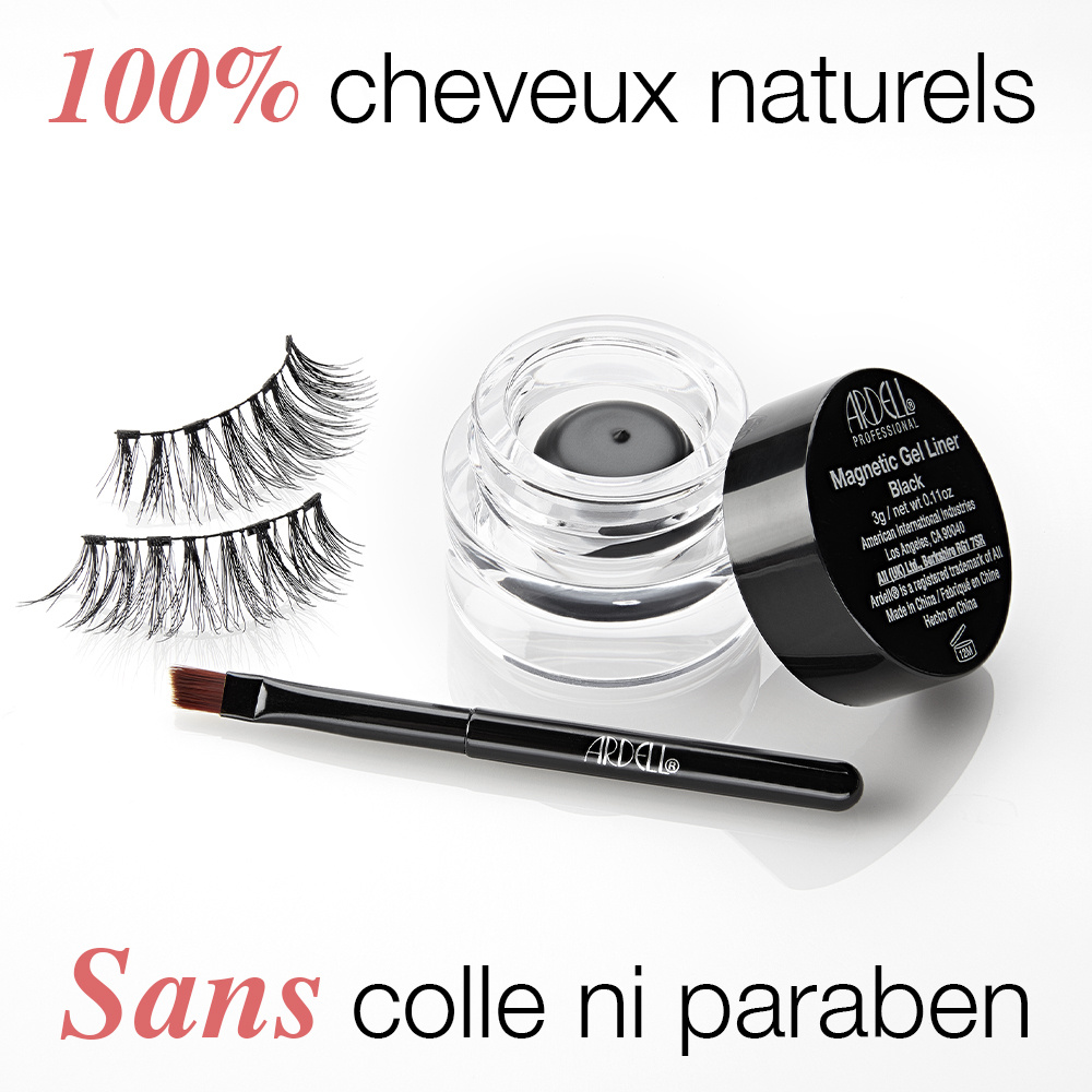 Ardell Kit de Faux-Cils magnétiques avec Gel Liner Noir (2gr) Wispies Kit Faux-Cils Magnétiques avec aimant invisible