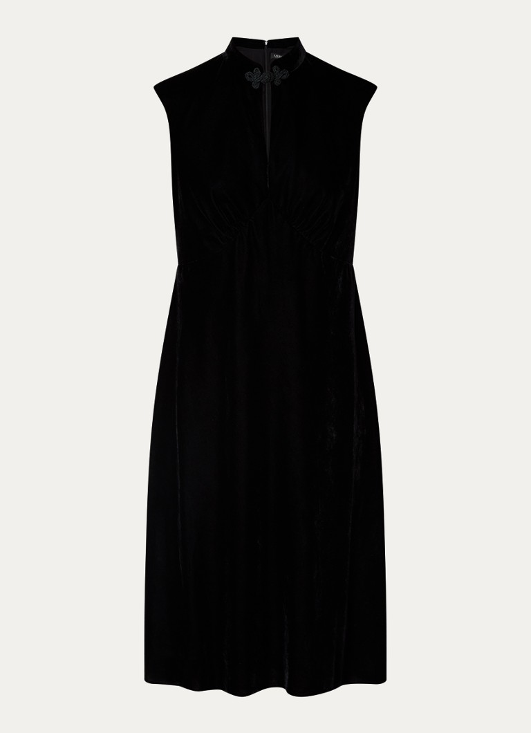 Rochie midi din catifea Ralph Lauren