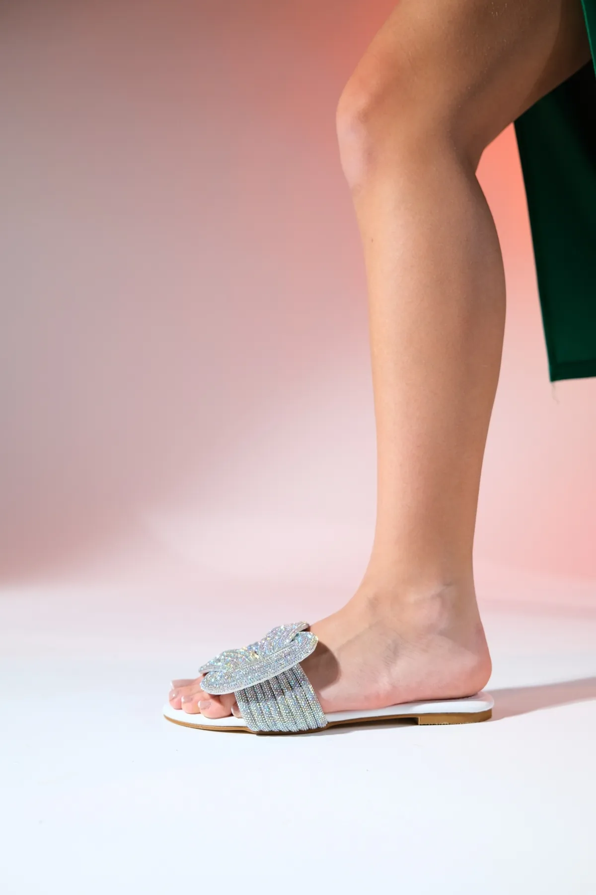 LuviShoes  OBRE White Stone Damen-Hausschuhe