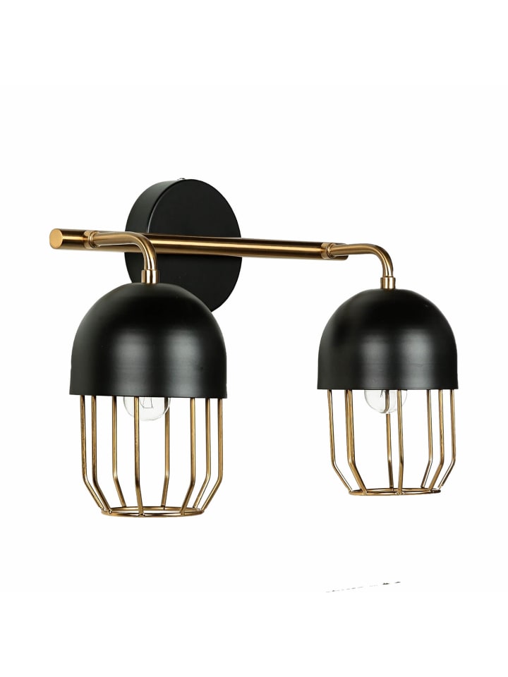 Licht-Erlebnisse Wandlampe in Schwarz Gold günstig kaufen onesize