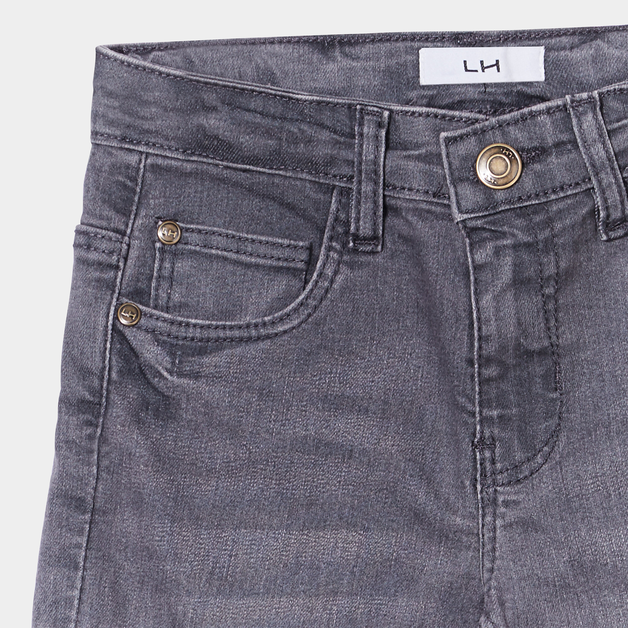 Jeans slim effet stretch gris garçon | La Halle