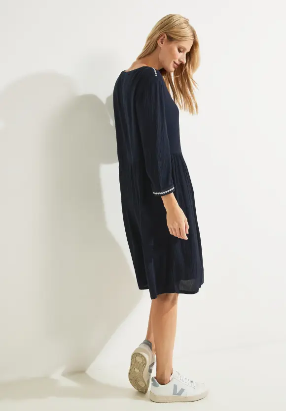 CECIL Besticktes Kleid in Unifarbe