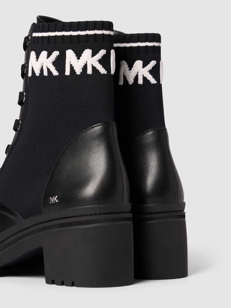 Schnürboots mit Label-Details Modell 'BREA' in schwarz