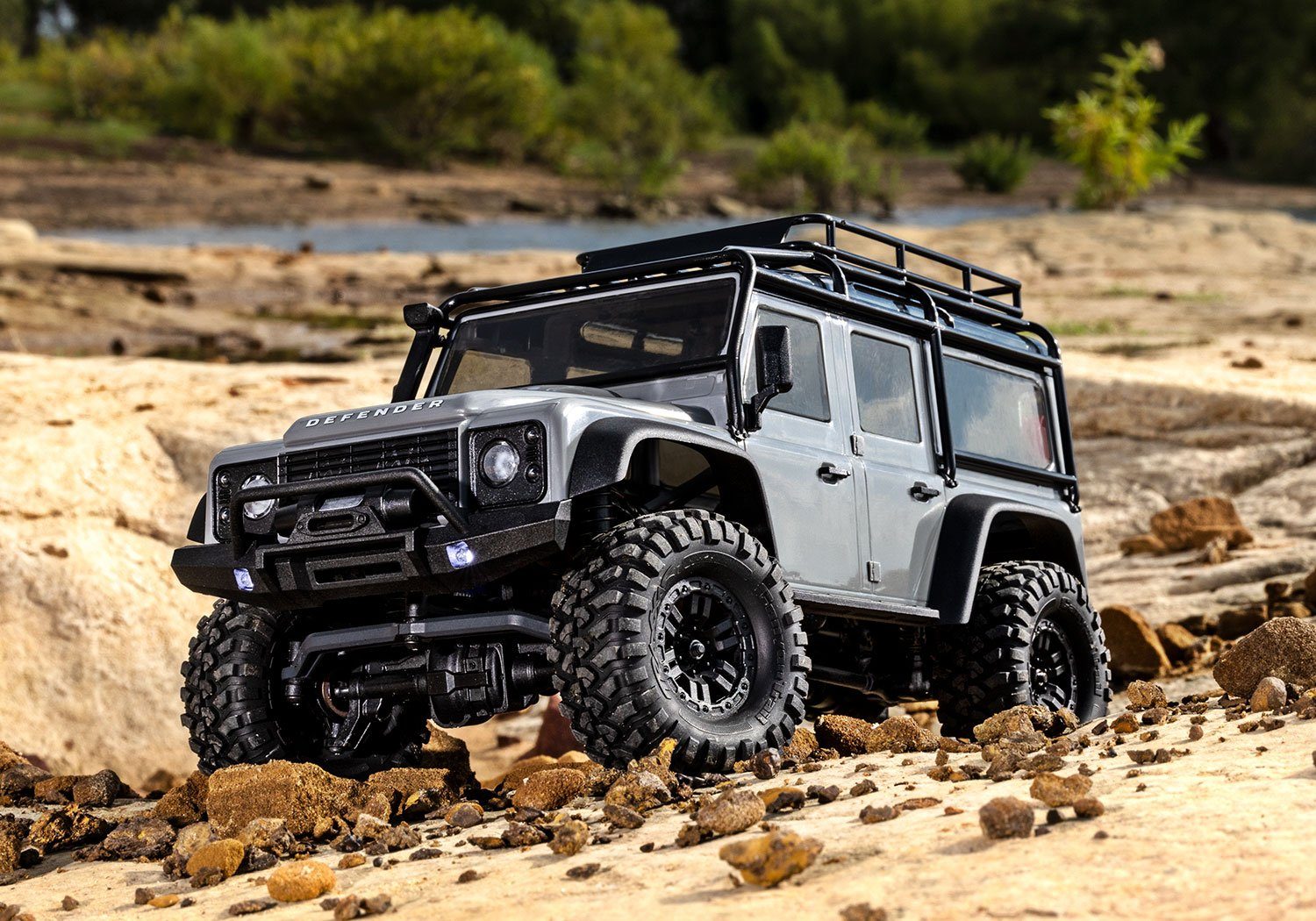 Traxxas RC-Monstertruck Traxxas TRX-4m Crawler LR Defender 4x4 sil RTR 1:18 Akku, Ladegerät
