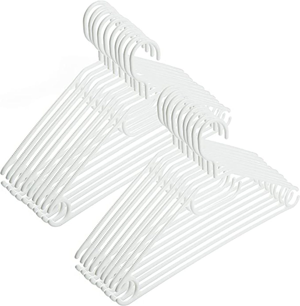 Centi Kleiderbügel 100STk Kunststoff Kleiderbügel mit drehbaren Haken + Schuhlöffel, (Set, 100-tlg), - Made in EU - Umweltfreundlich da 100% Recyclingmaterial